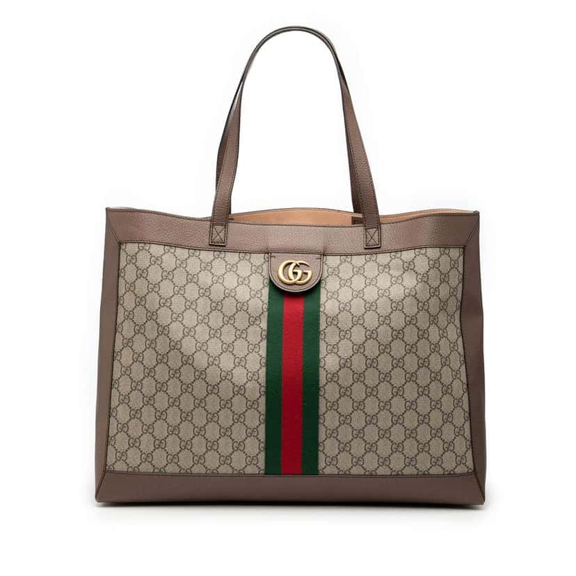 Gucci GG Supreme Ophidia Tote Brown Canvas Good condition - Front View