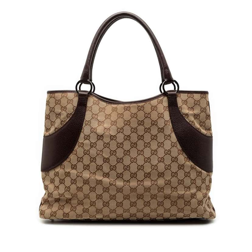 Gucci GG Canvas Tote Brown Canvas Good condition - Front View