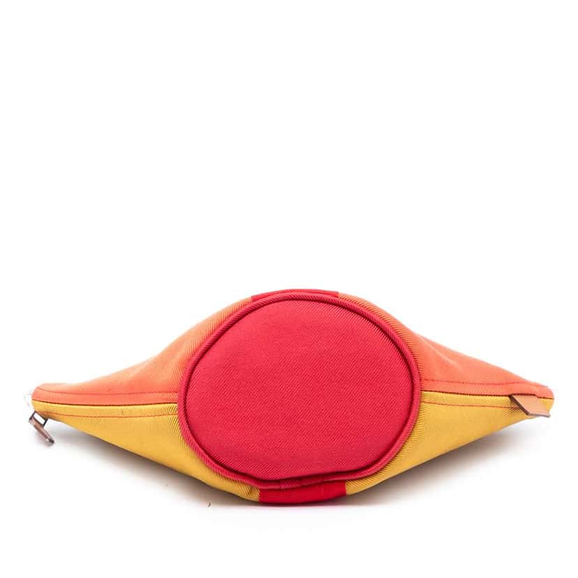 Hermès Mini Toile Palmyre Pouch Orange Canvas Good condition - Inside View