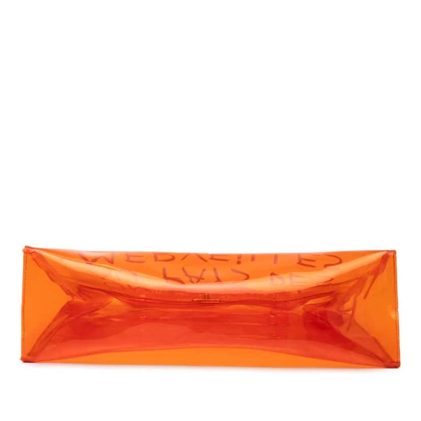 Hermès Vinyl Souvenir De L Exposition Kelly Handbag Orange Good condition - Inside View
