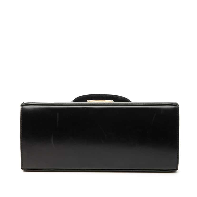 Salvatore Ferragamo Small Leather Gancini Iconic Top Handle Bag Black Leather Good condition - Inside View
