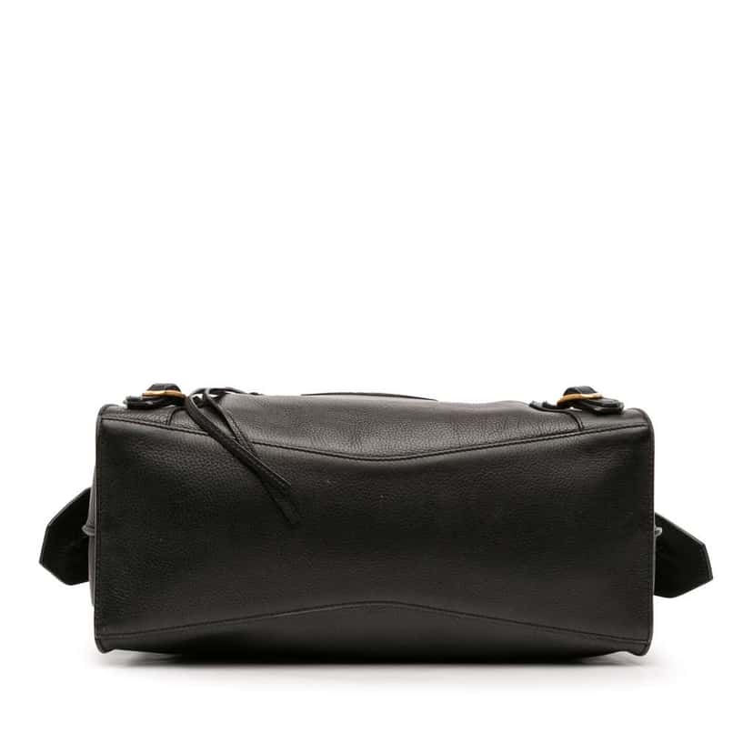 Balenciaga Small Grained Calfskin Motocross Neo Classic City Satchel Black Leather Good condition - Inside View