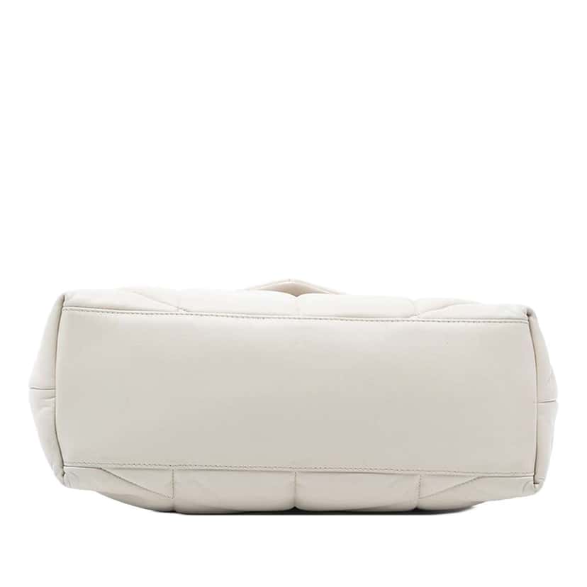 Saint Laurent Medium Nappa LouLou Puffer Shoulder Bag White Leather Good condition - Inside View