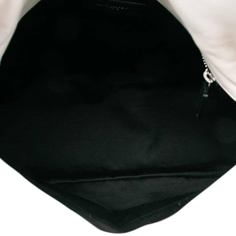 Saint Laurent Medium Nappa LouLou Puffer Shoulder Bag White Leather Good condition - Model View