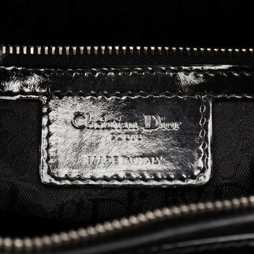 Dior Large Patent Cannage Lady Dior Black Leather Very good condition - Box View
