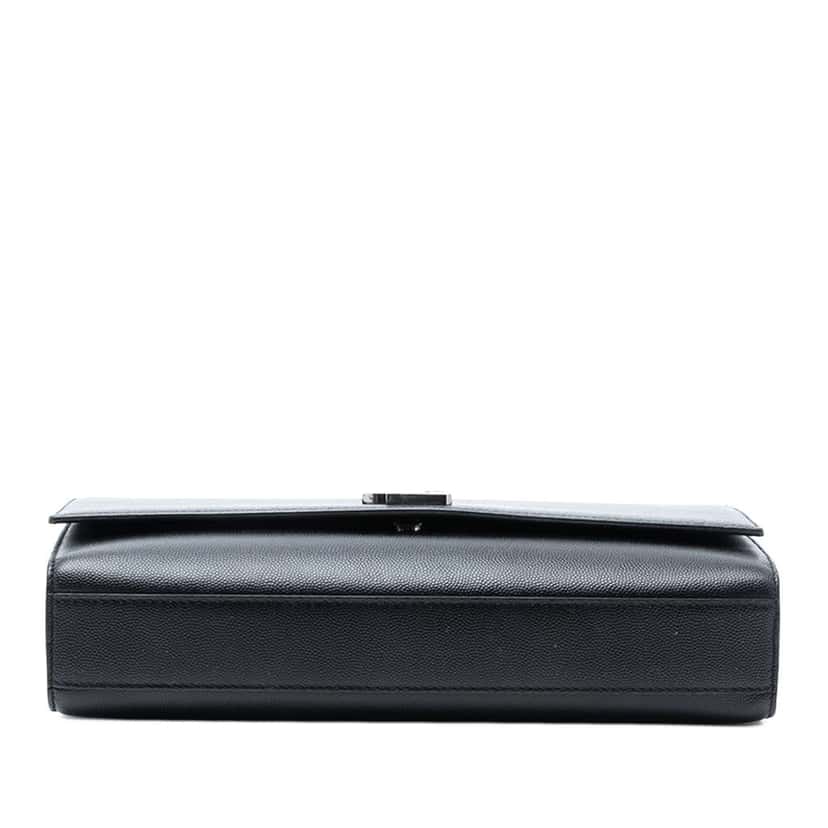 Saint Laurent Medium Grain De Poudre Leather Monogram Kate Crossbody Black Leather Very good condition - Inside View