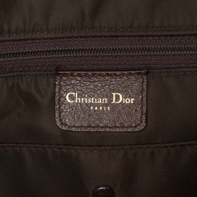 Dior Calfskin Double Saddle Bowler Bag Brown Leather Good condition - Box View