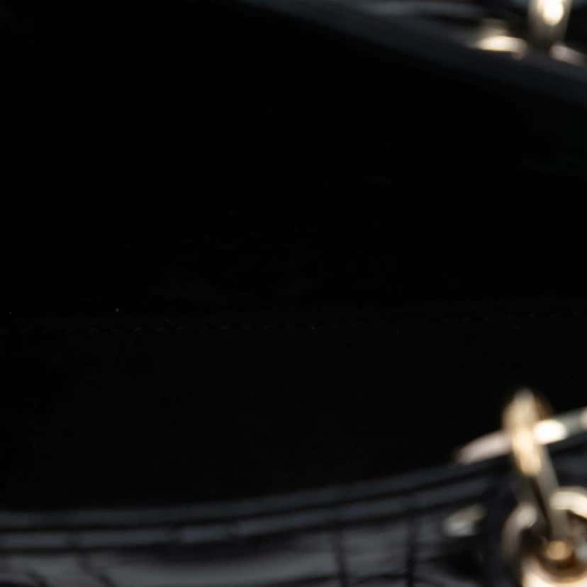 Dior Micro Lambskin Cannage Lady Dior Black Leather Very good condition - Model View