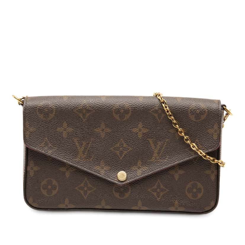 Louis Vuitton Monogram Pochette Felicie Brown Good condition - Front View
