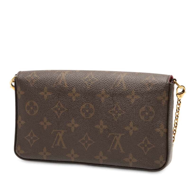 Louis Vuitton Monogram Pochette Felicie Brown Good condition - Back View