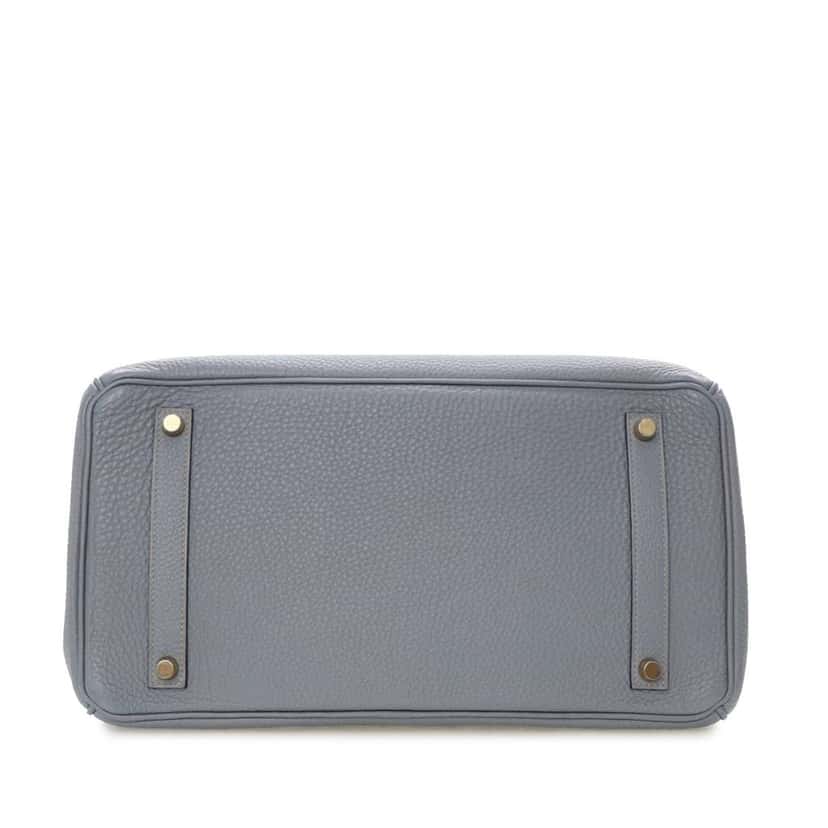 Hermès Togo Birkin Retourne 35 Blue Leather Good condition - Inside View