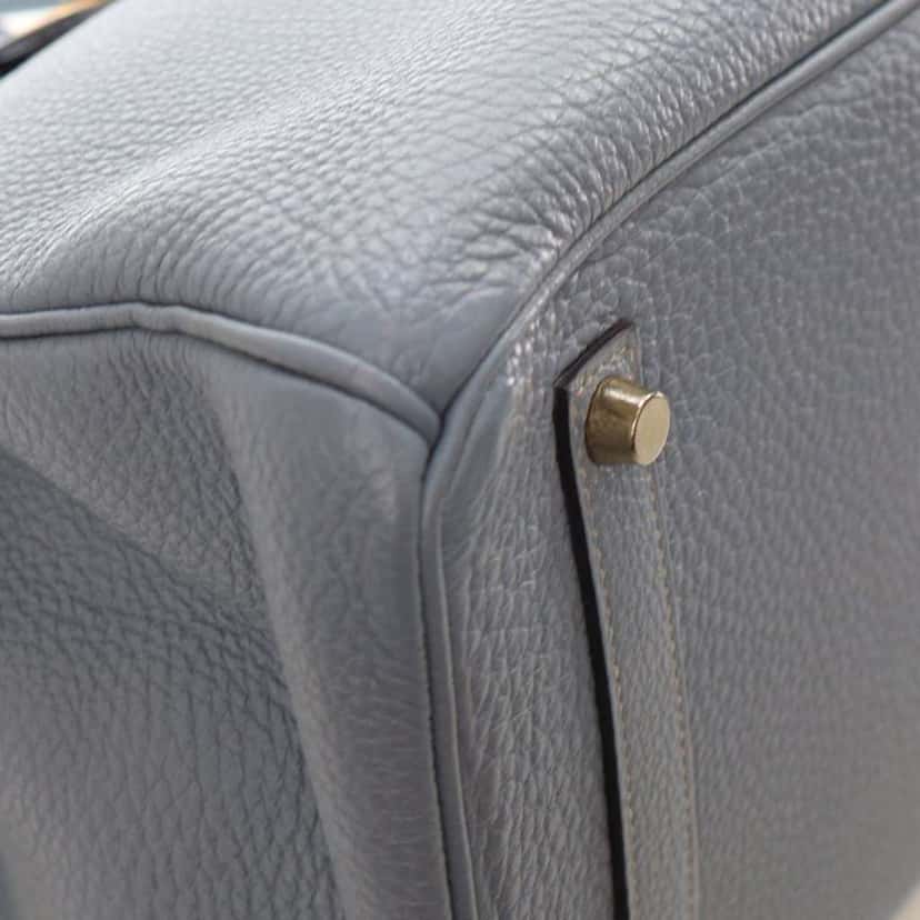 Hermès Togo Birkin Retourne 35 Blue Leather Good condition - Model View