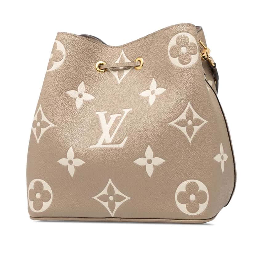 Louis Vuitton Monogram Giant Bicolor Empreinte Neonoe MM Brown Leather Good condition - Back View