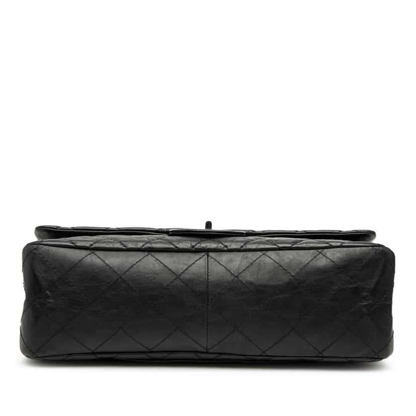 Chanel Quilted Aged Calfskin Reissue 2.55 Double Flap 227 Black Leather Good condition - Inside View