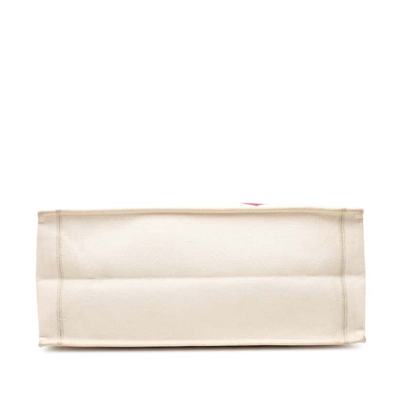 Dior DiorAmour Large Embroidered Canvas Je T aime Book Tote White Canvas Good condition - Inside View