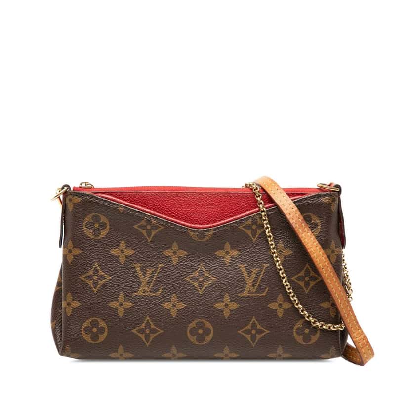 Louis Vuitton Monogram Pallas Clutch Brown Good condition - Front View