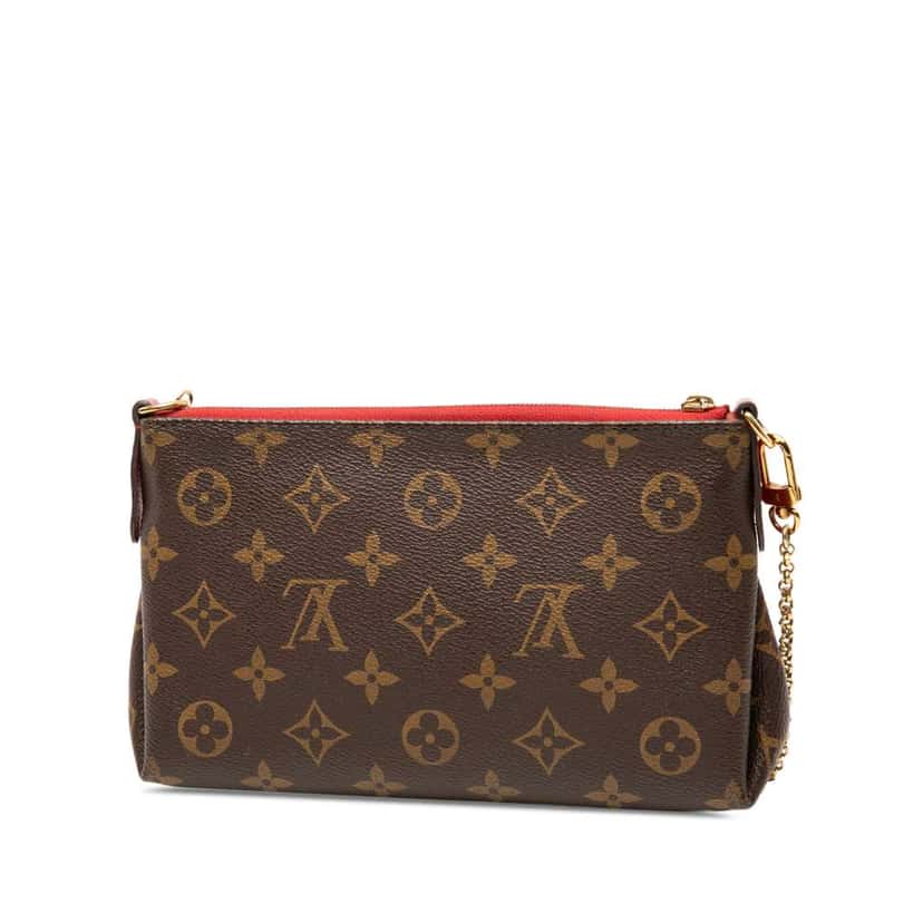 Louis Vuitton Monogram Pallas Clutch Brown Good condition - Back View
