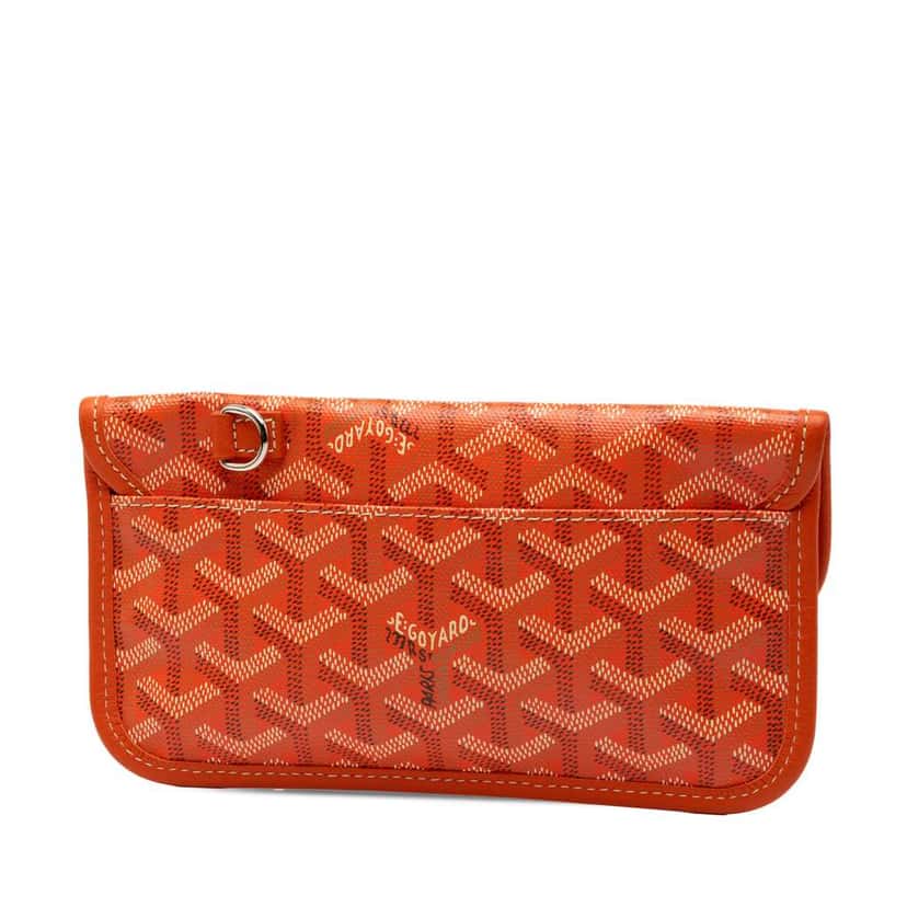 Goyard Goyardine Saint Louis Pouch Orange Canvas Good condition - Back View