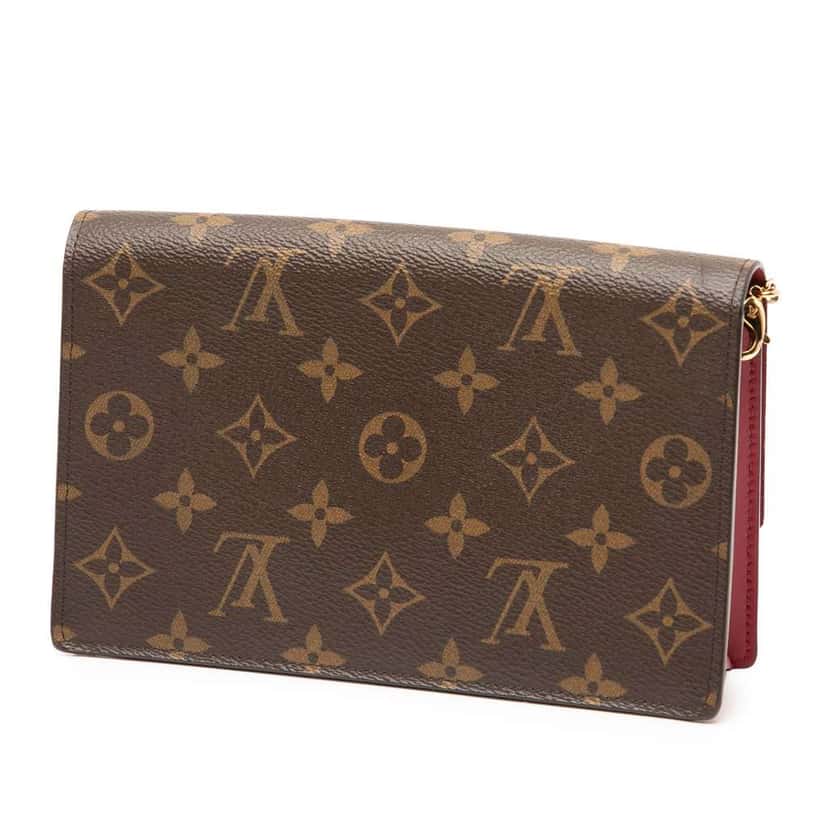 Louis Vuitton Monogram Flore Wallet On Chain Brown Good condition - Back View