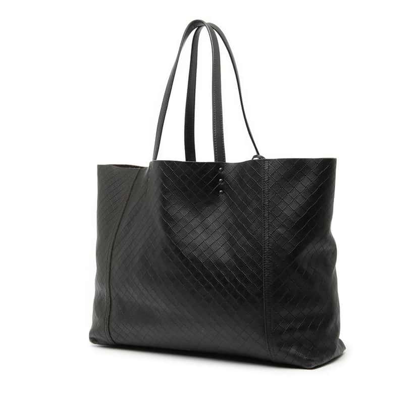 Bottega Veneta Leather Intrecciomirage Tote Black Leather Good condition - Back View
