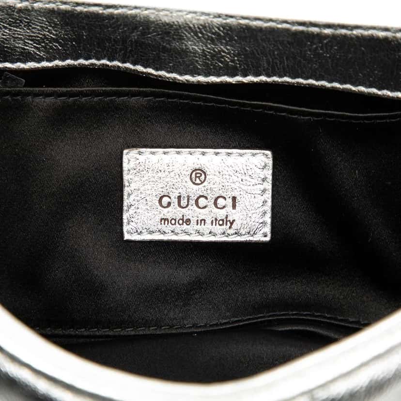 Gucci Small Metallic Quilted Leather Horsebit Chain Satchel Silver Leather Good condition - Box View
