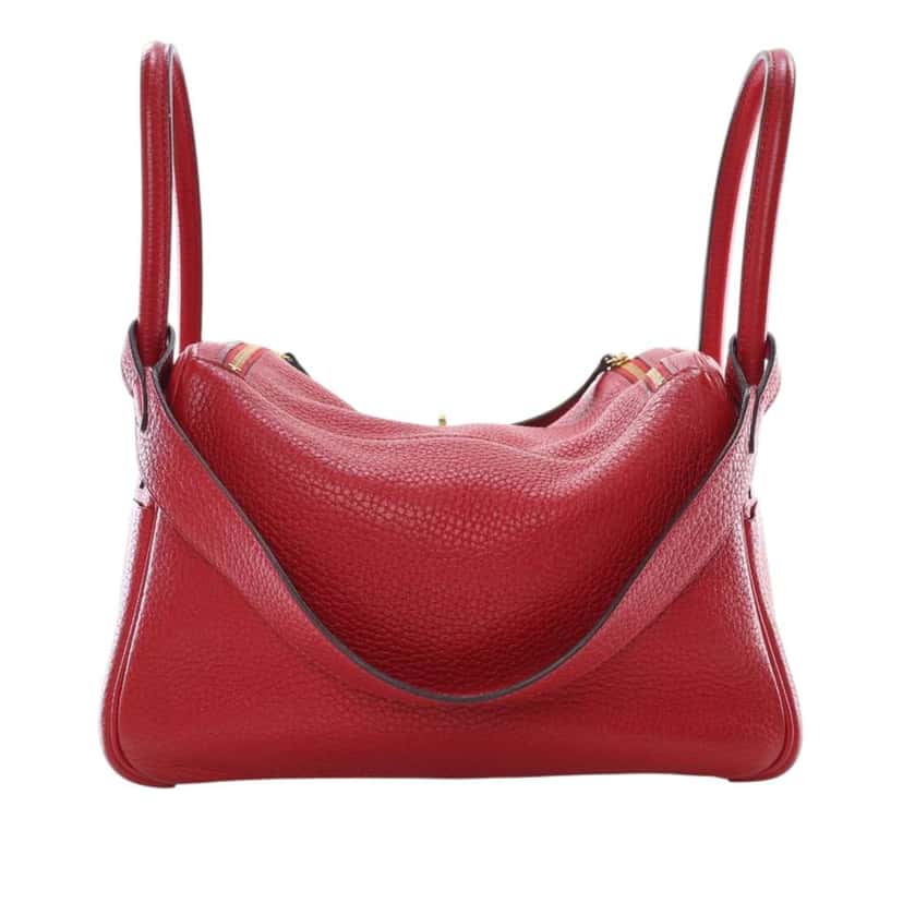 Hermès Clemence Lindy 26 Red Leather Good condition - Inside View