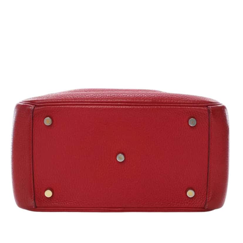 Hermès Clemence Lindy 26 Red Leather Good condition - Model View