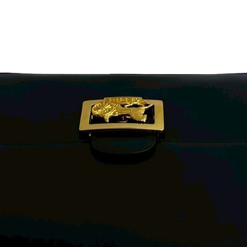 Celine Calfskin Horse Carriage Crossbody Black Leather Good condition - Box View