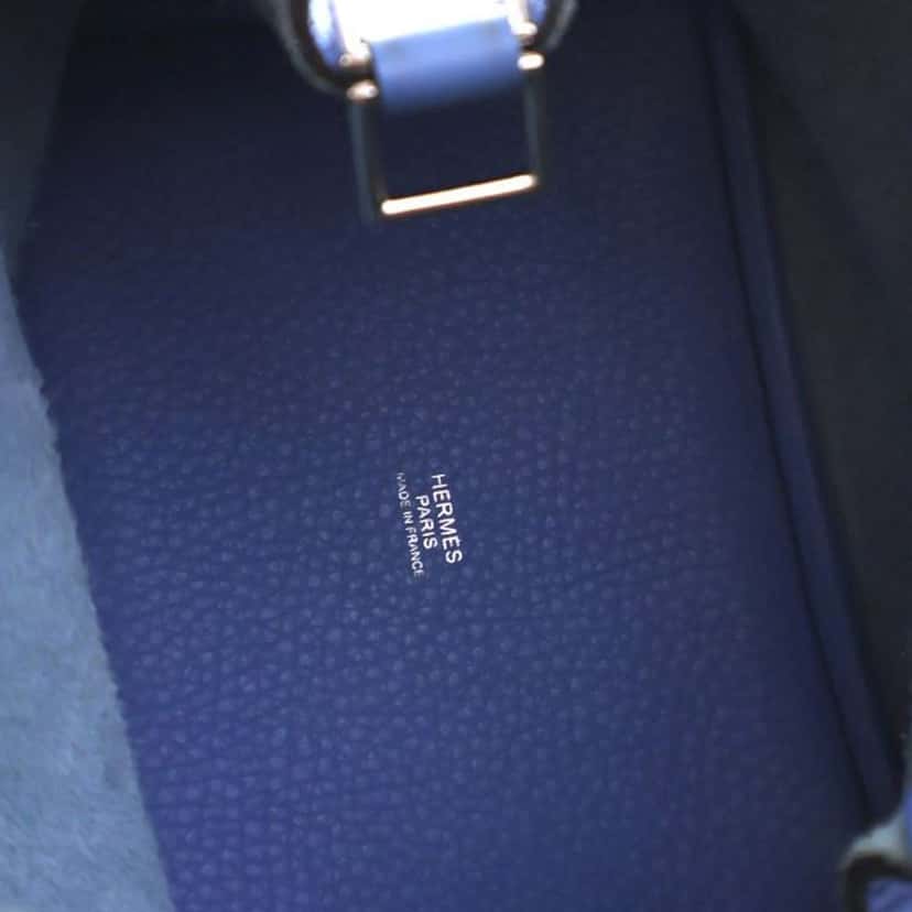 Hermès Clemence and Swift Picotin Lock 18 Blue Leather Good condition - Model View