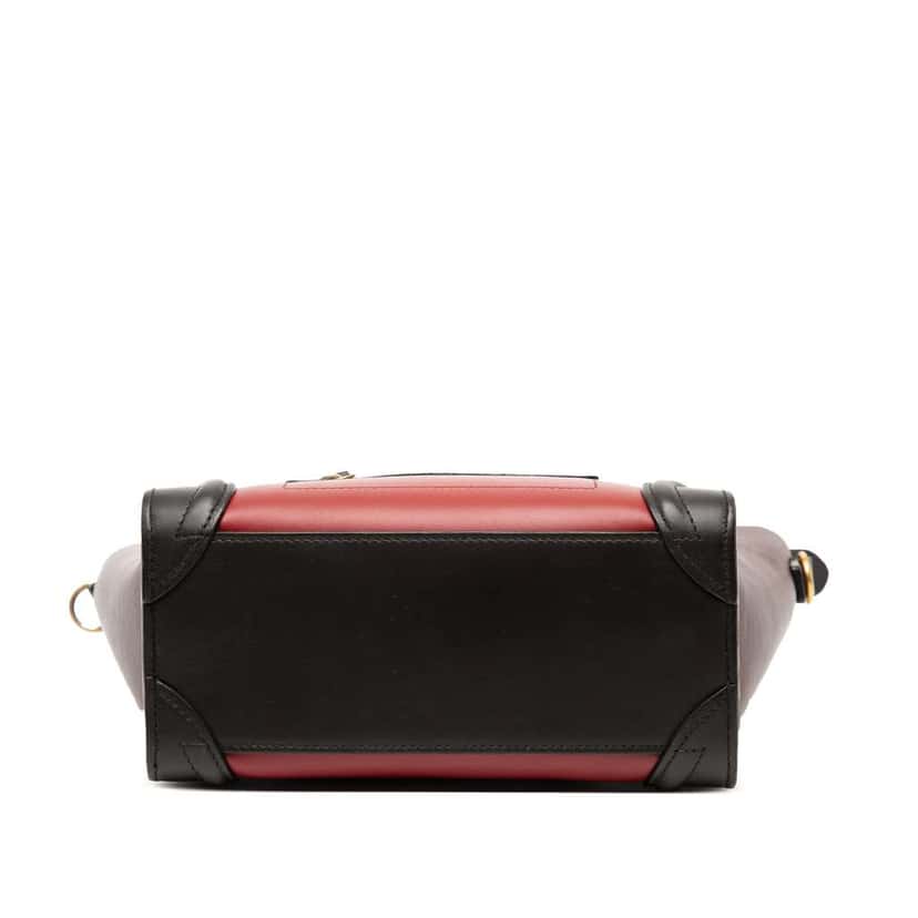 Celine Nano Tricolor Leather Luggage Tote Red Leather Very good condition - Inside View