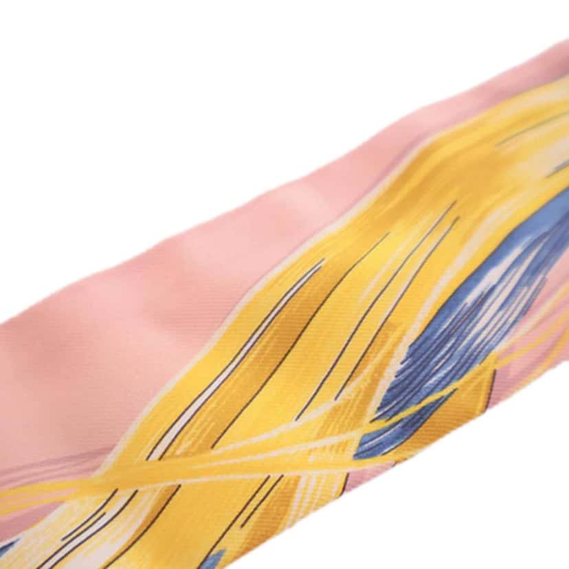 Hermès Cavalcades Silk Twilly Scarf Pink Silk Good condition - Box View