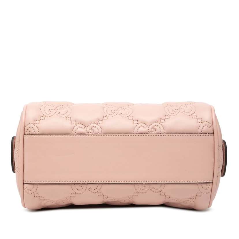 Gucci Mini GG Marmont Matelasse Leather Satchel Pink Leather Very good condition - Inside View