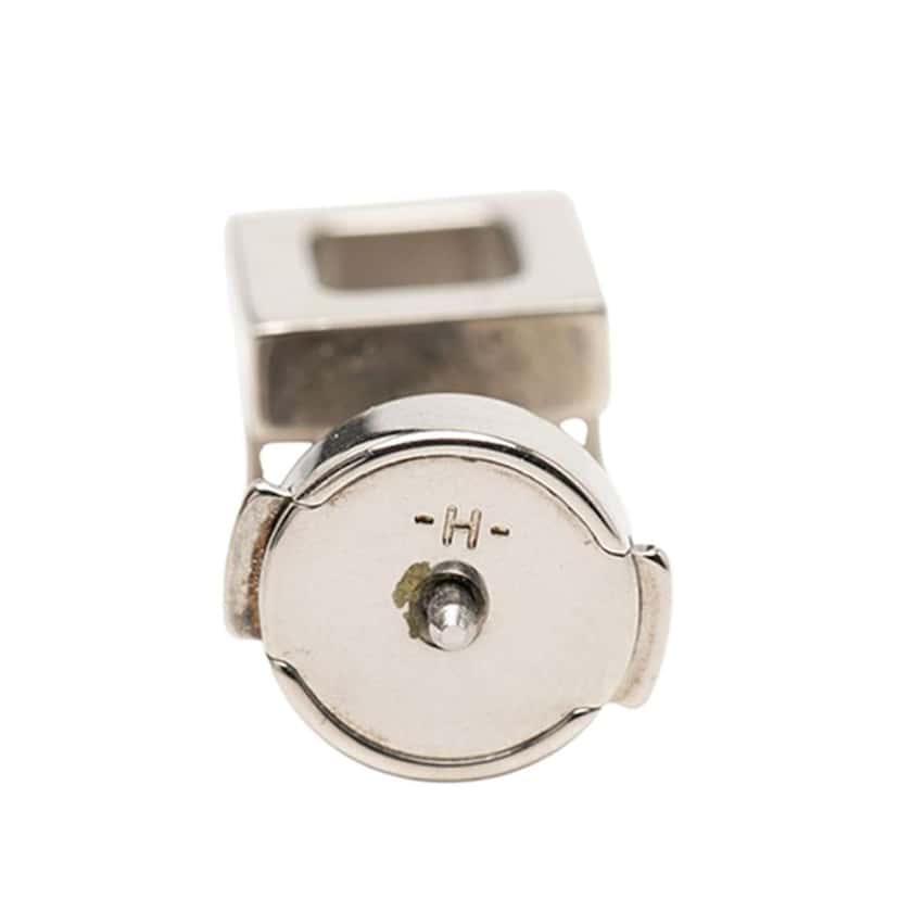 Hermès Palladium Plated Cage d H Earrings Silver Metal Good condition - Inside View