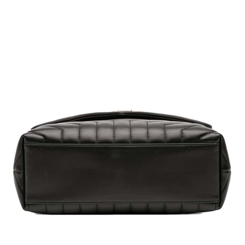 Saint Laurent Medium Matelasse Leather LouLou Shoulder Bag Black Leather Good condition - Inside View