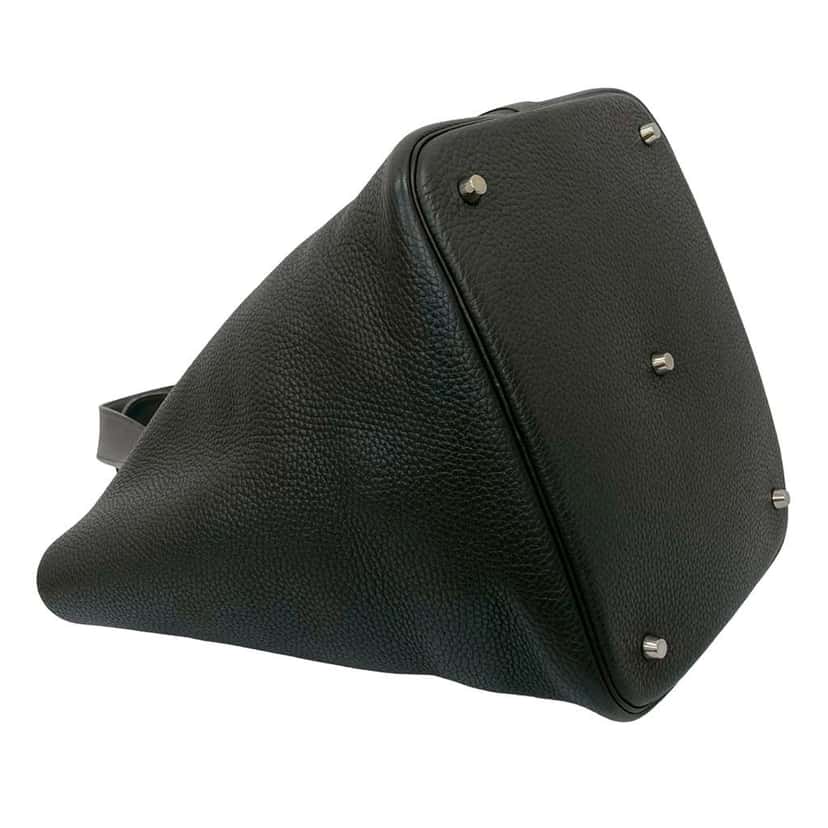 Hermès Clemence and Swift Picotin Lock 22 Touch Grey Leather Good condition - Inside View