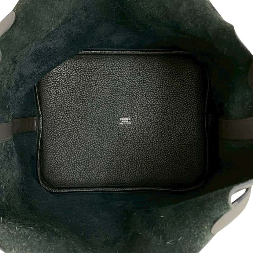 Hermès Clemence and Swift Picotin Lock 22 Touch Grey Leather Good condition - Box View