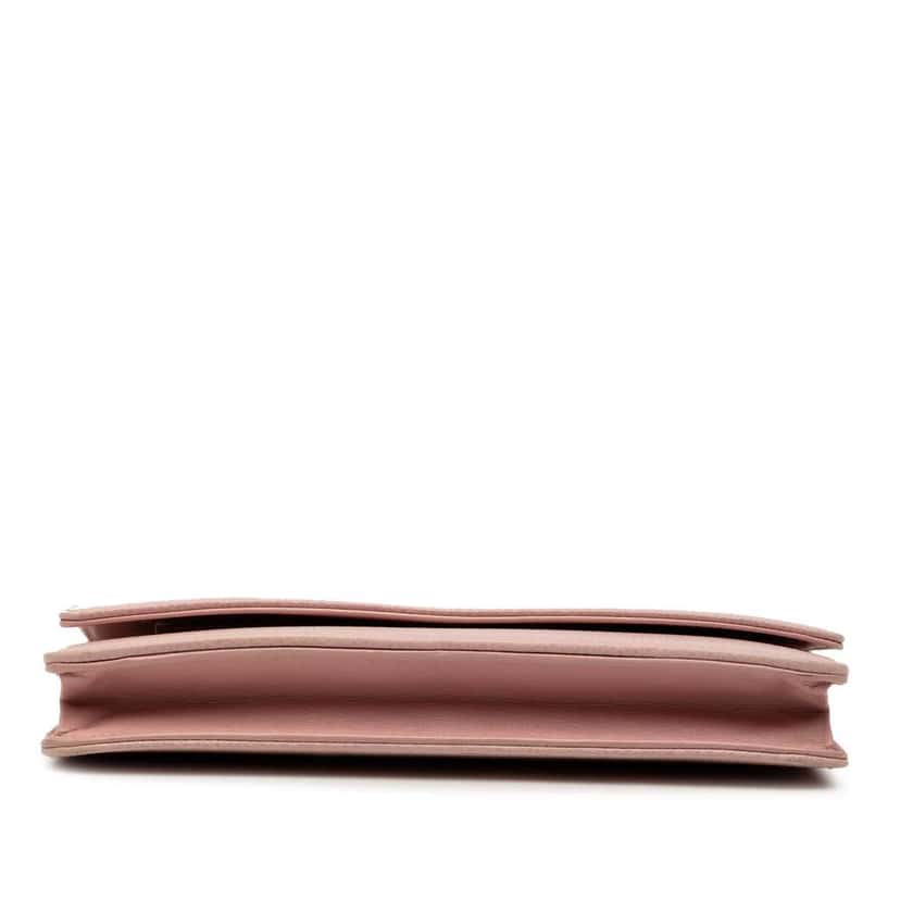 Chanel CC Caviar Wallet On Chain Pink Leather Very good condition - Inside View