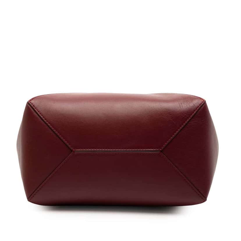 Loewe Medium Bicolor Shiny Calfskin Puzzle Fold Tote Red Leather Good condition - Inside View