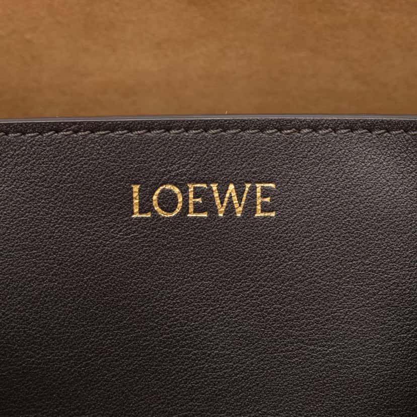 Loewe Medium Bicolor Shiny Calfskin Puzzle Fold Tote Red Leather Good condition - Box View