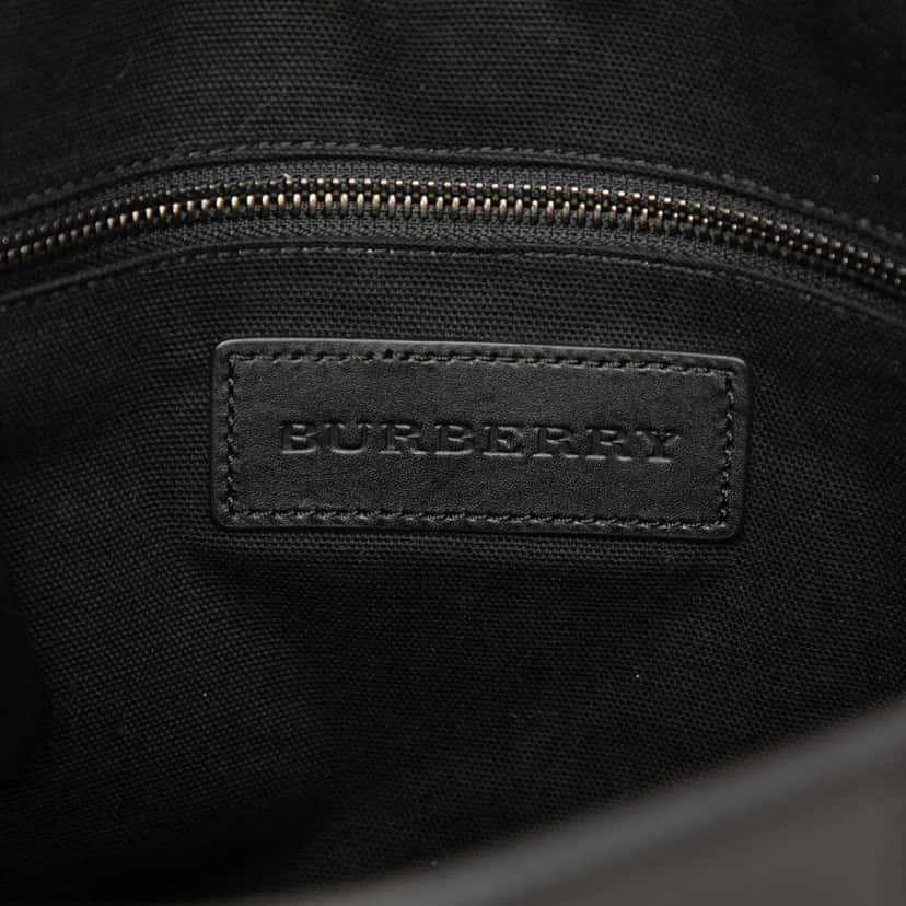 Burberry Smoke Check Coated Canvas Hendley Messenger Bag Brown Canvas Good condition - Box View