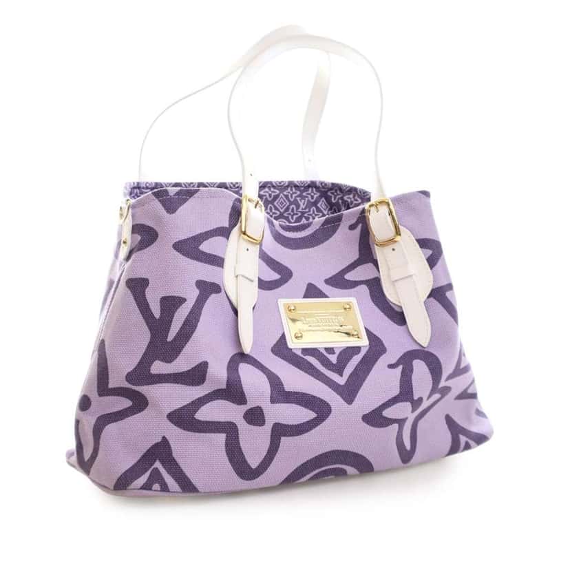 Louis Vuitton Monogram Tahitienne Cabas PM Purple Canvas Good condition - Back View