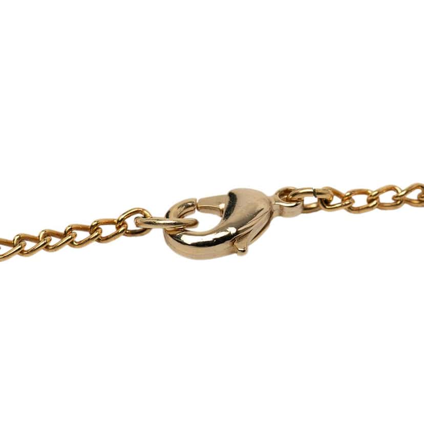 Chanel CC Gold Plated Enamel Jacket Pendant Necklace Gold Metal Good condition - Inside View