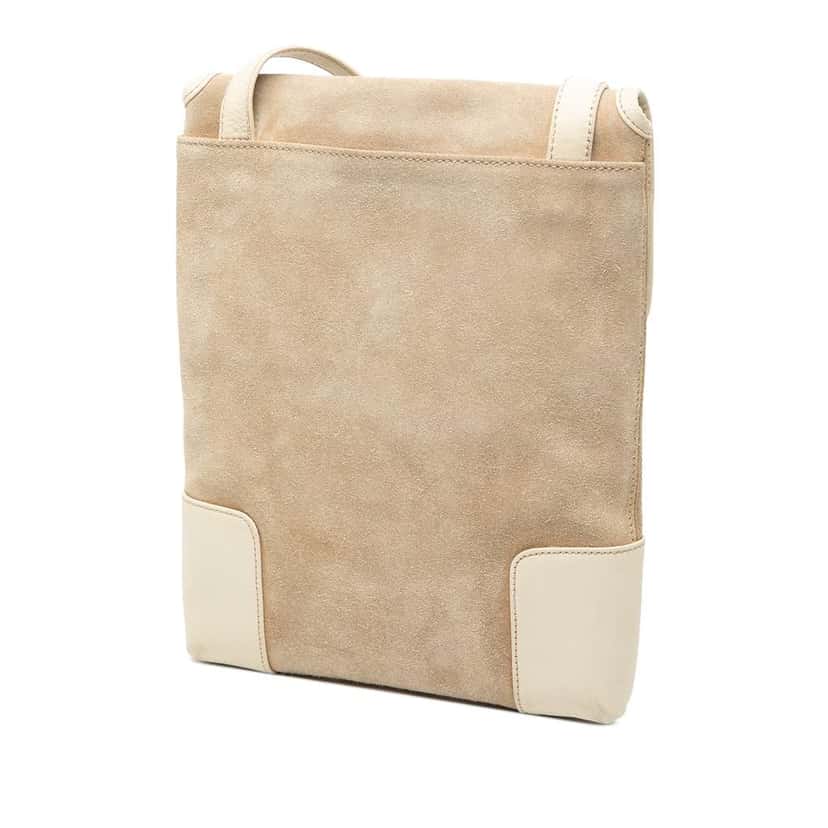 Loewe Suede Anagram Crossbody Brown Leather Very good condition - Back View