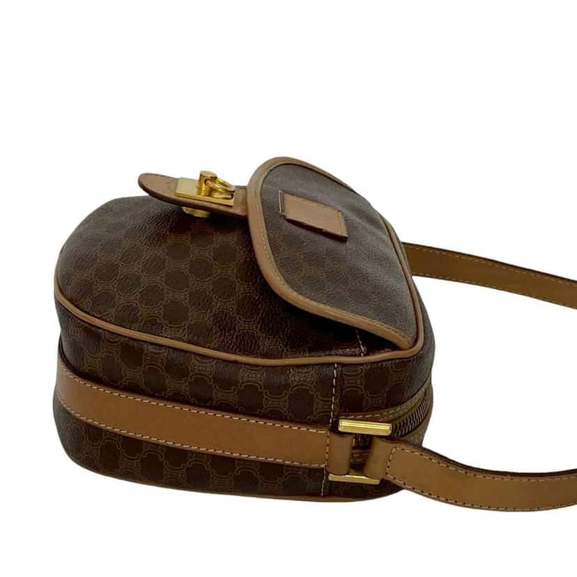 Celine Macadam Coated Canvas Crossbody Brown Canvas Good condition - Inside View