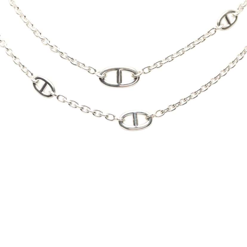 Hermès Sterling Silver Farandole Long Necklace 120 Silver Silver Good condition - Back View