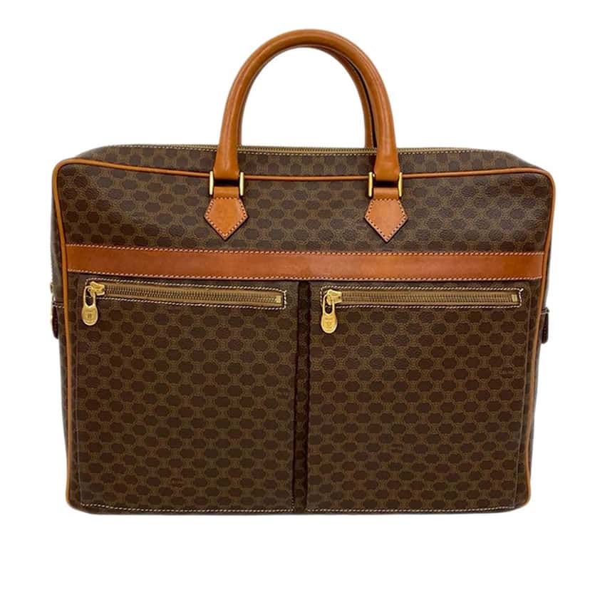 Celine Macadam Coated Canvas Business Bag Brown Canvas Very good condition - Front View