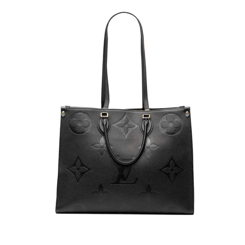 Louis Vuitton Monogram Empreinte Onthego GM Black Leather Very good condition - Front View