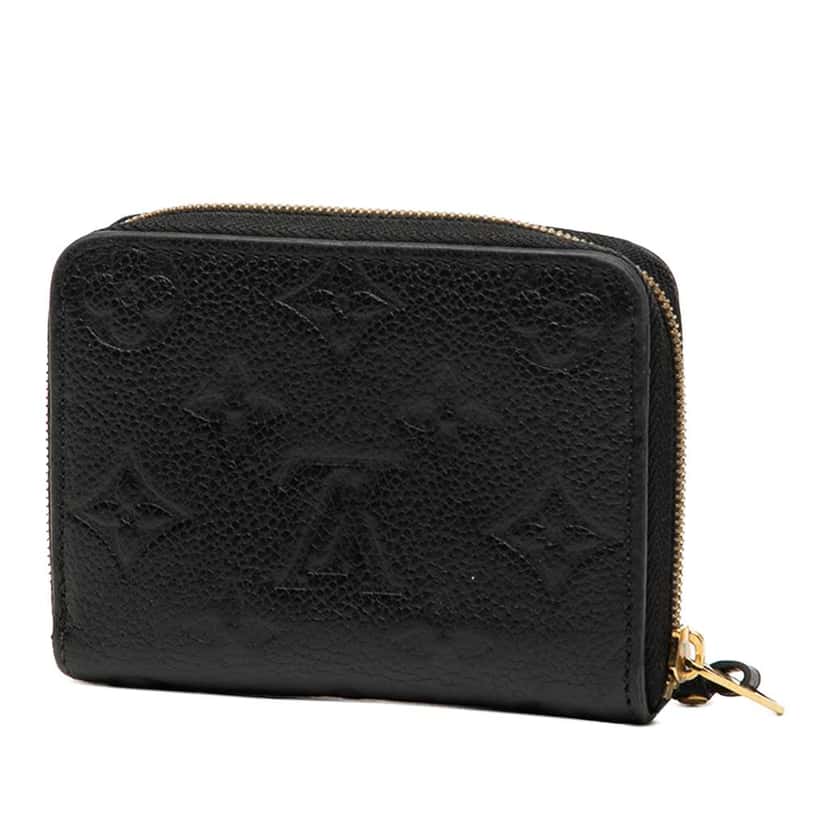 Louis Vuitton Monogram Empreinte Zippy Coin Purse Black Leather Good condition - Back View
