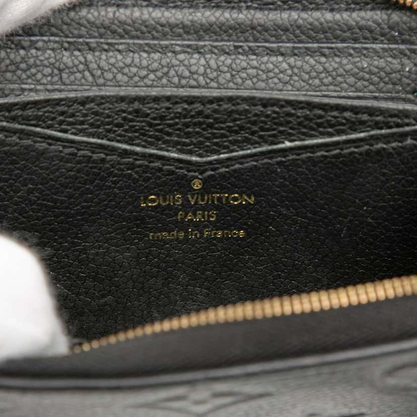 Louis Vuitton Monogram Empreinte Zippy Coin Purse Black Leather Good condition - Box View