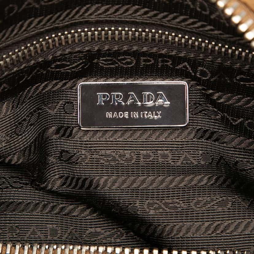 Prada Tessuto Bauletto Bag Brown Good condition - Box View